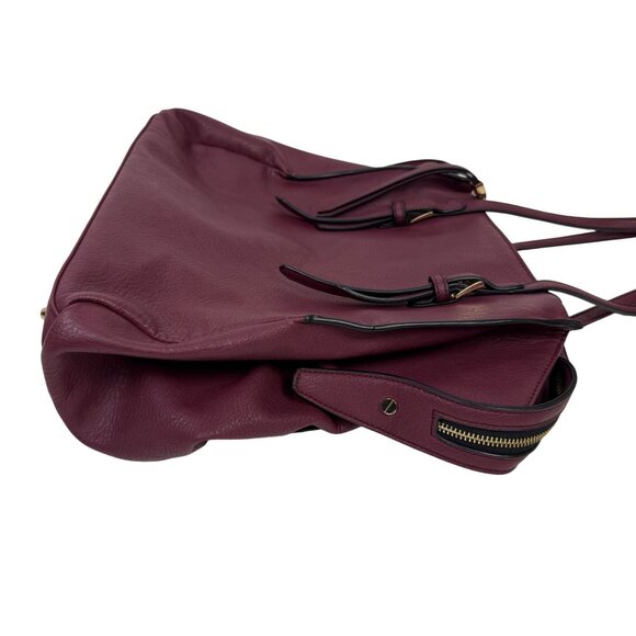Urban Expressions Large Classic Work Tote/Shoulder Bag Maroon Women’s - Picture 4 of 10